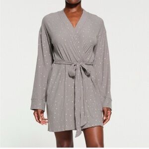 SKIMS Gray Star-Patterned Robe